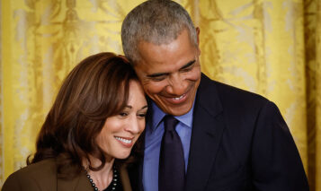 WASHINGTON, DC – APRIL 5: Former President Barack Obama hugs Vice President Kamala Harris during an event to mark the 2010 passage of the Affordable Care Act in the East Room of the White House on April 5, 2022 in Washington, DC. With then-Vice President Joe Biden by his side, Obama signed ‘Obamacare’ into law on March 23, 2010. (Photo by Chip Somodevilla/Getty Images)