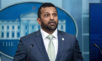 FBI Director Kash Patel speaks during a press briefing in the James S. Brady Briefing Room at the White House in Washington, DC on Wednesday, November 12, 2025. Photo credit: Bonnie Cash – Pool via CNP / MEGA