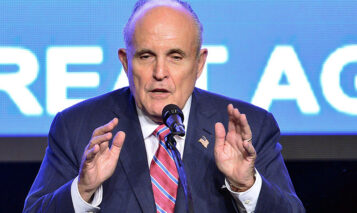 Rudy Giuliani speaks during a campaign event at James L. Knight Center in Miami, Florida. When: 16 Sep 2016 Credit: JLN Photography/WENN.com