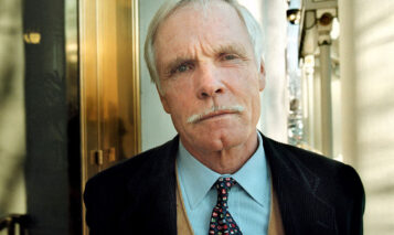 UNITED STATES – FEBRUARY 15:  Ted Turner is CNN founder and currently Vice Chairman of newly merged AOL-Time Warner. (note from photographer: Mr. Turner did not have time for a photo session and agreed to let photographer shoot ’10 frames only’ – the resulting photos were shot in about 30 seconds on the steps of outside of the hotel which is why there is a lack of variety, Thanks, Michael Williamson)  (Photo by Michael Williamson/The Washington Post via Getty Images)