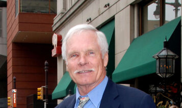 Ted Turner leaving his namesake restaurant Ted’s Montana Grill in Philadelphia, Pa. When: 08 Apr 2008. Credit: Hugh Dillon/WENN