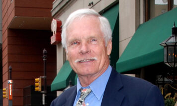 Ted Turner leaving his namesake restaurant Ted’s Montana Grill in Philadelphia, Pa. When: 08 Apr 2008. Credit: Hugh Dillon/WENN
